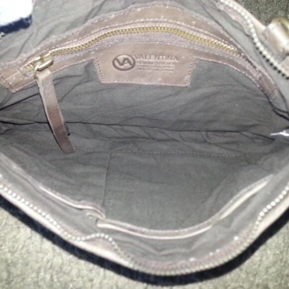 VALENTINA-Dark Brown Woven Leather Crossbody-NEW WITH TAGS - Picture 5 of 5